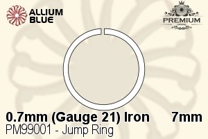 PREMIUM CRYSTAL Jump Ring 7mm Gun Metal Plated