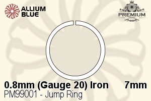 PREMIUM CRYSTAL Jump Ring 7mm Black Zinc Plated