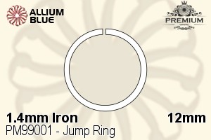 PREMIUM CRYSTAL Jump Ring 12mm Platinum Plated