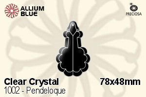 Preciosa Pendeloque (1002) 78x48mm - Clear Crystal