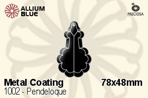 Preciosa Pendeloque (1002) 78x48mm - Metal Coating