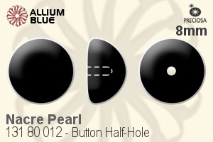 PRECIOSA Button Pearl 1/2H 8 dk. blue
