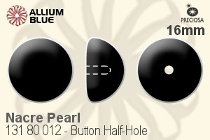 PRECIOSA Button Pearl 1/2H 16 gold
