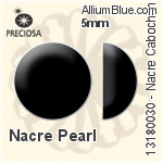 Preciosa Nacre Cabochon Crystal Nacre Pearl (131 80 030) 3mm - Nacre Pearl