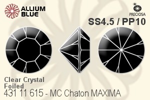 Preciosa MC Chaton MAXIMA (431 11 615) SS4.5 / PP10 - Clear Crystal With Dura™ Foiling