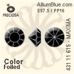 Preciosa MC Chaton MAXIMA (431 11 615) SS7.5 - Colour (Uncoated) With Dura Foiling