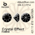 Preciosa MC Chaton MAXIMA (431 11 615) SS6.5 - Crystal (Coated) With Dura Foiling