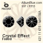 Preciosa MC Chaton MAXIMA (431 11 615) SS7 - Crystal (Coated) With Dura Foiling