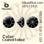 Preciosa MC Chaton MAXIMA (431 11 615) SS13 / PP25 - Color (Coated) With Dura™ Foiling