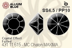 PRECIOSA Chaton MAXIMA ss4.5/pp10 crystal DF AgF