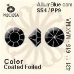 Preciosa MC Chaton MAXIMA (431 11 615) SS4 - Colour (Coated) With Dura Foiling