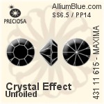 Preciosa MC Chaton MAXIMA (431 11 615) SS4 / PP9 - Crystal Effect Unfoiled