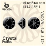 PREMIUM Round Chaton (PM1000) PP24 - Clear Crystal With Foiling