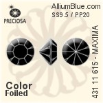 Preciosa MC Chaton MAXIMA (431 11 615) SS9.5 - Colour (Uncoated) With Dura Foiling