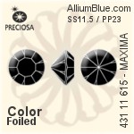 Preciosa MC Chaton MAXIMA (431 11 615) SS11.5 - Colour (Uncoated) With Dura Foiling