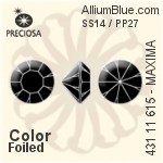 Swarovski XIRIUS Chaton (1088) PP24 - Color With Platinum Foiling