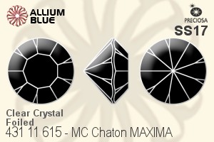 Preciosa MC Chaton MAXIMA (431 11 615) SS17 - Clear Crystal With Dura™ Foiling