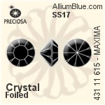 Preciosa MC Chaton MAXIMA (431 11 615) SS17 - Clear Crystal With Dura Foiling