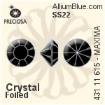Preciosa MC Chaton MAXIMA (431 11 615) SS22 - Clear Crystal With Dura Foiling