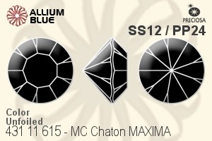 PRECIOSA Chaton MAXIMA ss12/pp24 g.quartz U