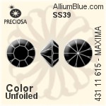 Preciosa MC Chaton (431 11 111) SS39 - Colour (Uncoated) With Golden Foiling