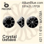 Preciosa MC Chaton MAXIMA (431 11 615) SS14.5 / PP28 - Clear Crystal Unfoiled