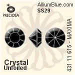 Preciosa MC Chaton MAXIMA (431 11 615) SS29 - Clear Crystal Unfoiled
