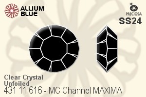 Preciosa MC Channel MAXIMA (431 11 616) SS24 - Clear Crystal Unfoiled