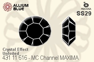 Preciosa MC Channel MAXIMA (431 11 616) SS29 - Crystal Effect Unfoiled