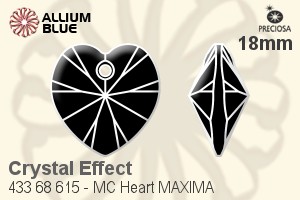 Preciosa MC Heart MAXIMA Pendant (433 68 615) 18mm - Crystal Effect