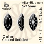 Preciosa MC Navette Fancy Stone (435 14 111) 6x3mm - Crystal Effect With Dura™ Foiling