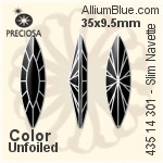 Preciosa MC Slim Navette Fancy Stone (435 14 301) 35x9.5mm - Color Unfoiled