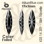 Preciosa MC Slim Navette Fancy Stone (435 14 301) 15x4mm - Color Unfoiled