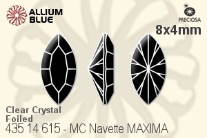 PRECIOSA Navette MAXIMA 8x4 crystal DF