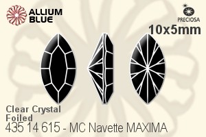 PRECIOSA Navette MAXIMA 10x5 crystal DF