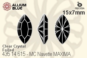 PRECIOSA Navette MAXIMA 15x7 crystal DF