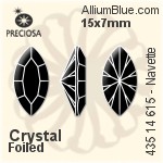 Preciosa MC Navette MAXIMA Fancy Stone (435 14 615) 10x5mm - Clear Crystal With Dura™ Foiling