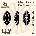 Preciosa MC Navette MAXIMA Fancy Stone (435 14 615) 15x7mm - Color With Dura™ Foiling