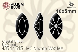 PRECIOSA Navette MAXIMA 10x5 crystal Ntf