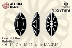 PRECIOSA Navette MAXIMA 15x7 crystal BBl