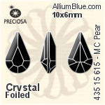 Preciosa MC Pear MAXIMA Fancy Stone (435 15 615) 10x6mm - Color With Dura™ Foiling
