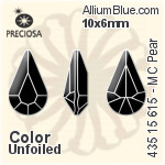 Preciosa MC Pear MAXIMA Fancy Stone (435 15 615) 10x6mm - Color (Coated) Unfoiled