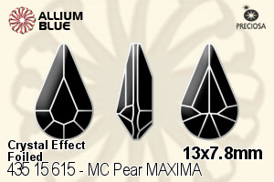 Preciosa MC Pear MAXIMA Fancy Stone (435 15 615) 13x7.8mm - Crystal Effect With Dura™ Foiling