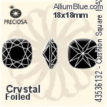 Preciosa MC Square 132 Fancy Stone (435 36 132) 12x12mm - Color With Dura™ Foiling