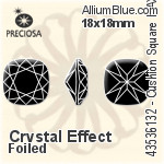 Preciosa Cushion Square MAXIMA Fancy Stone (435 36 132) 18x18mm - Clear Crystal With Dura™ Foiling