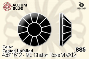 Preciosa MC Chaton Rose VIVA12 Flat-Back Stone (438 11 612) SS5 - Color (Coated) Unfoiled