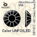 Preciosa MC Chaton Rose VIVA12 Flat-Back Hot-Fix Stone (438 11 612) SS6 - Color (Coated)