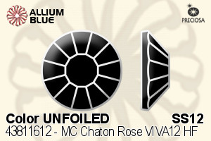 Preciosa MC Chaton Rose VIVA12 Flat-Back Hot-Fix Stone (438 11 612) SS12 - Color UNFOILED