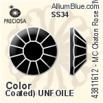 Preciosa MC Chaton Rose VIVA12 Flat-Back Hot-Fix Stone (438 11 612) SS40 - Color (Coated)