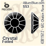 Preciosa MC Chaton Rose MAXIMA Flat-Back Stone (438 11 615) SS8 - Clear Crystal With Dura™ Foiling